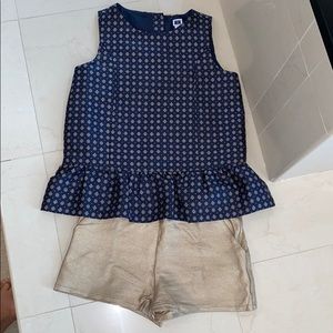 Girls size 7 Janie and jack top and Imoga shorts
